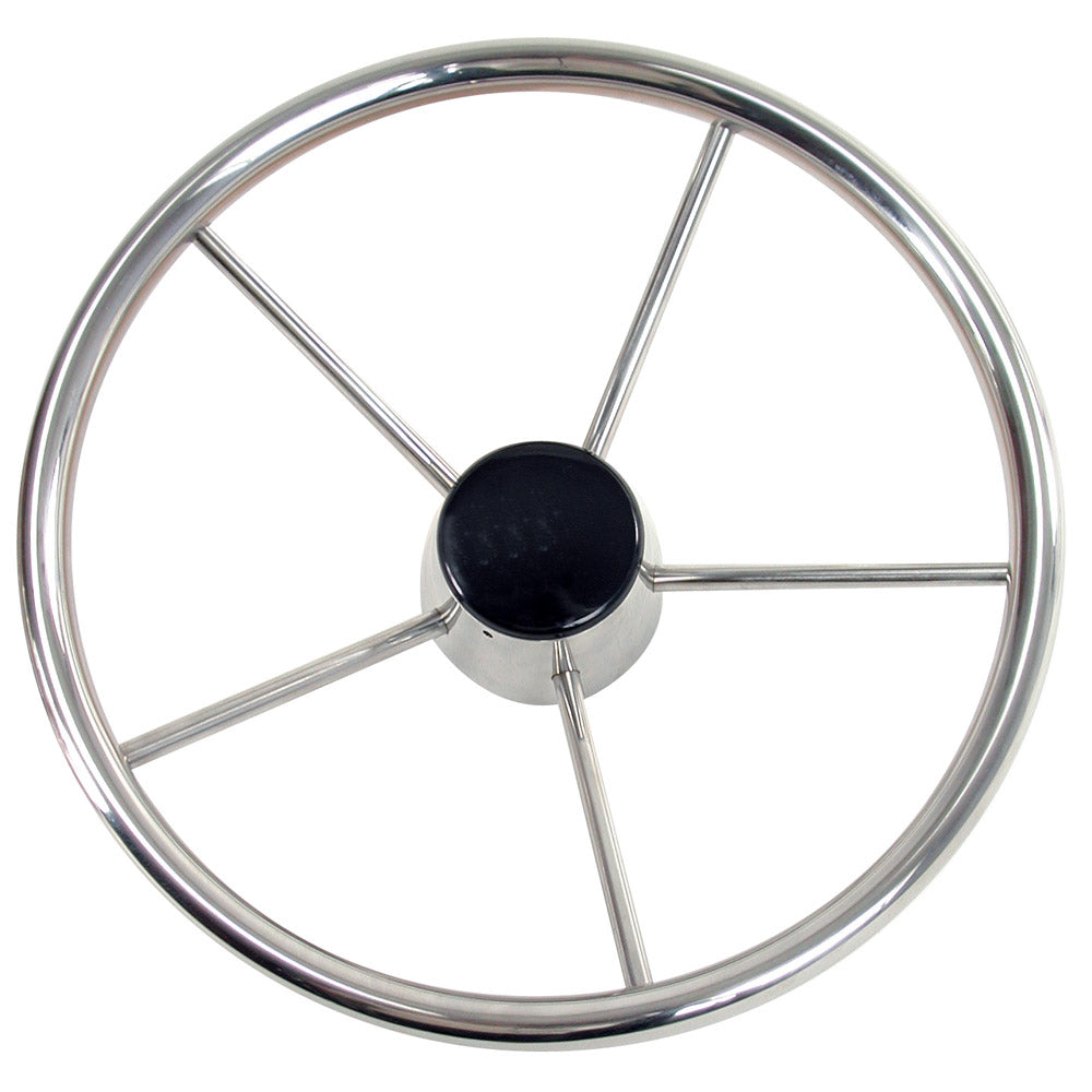 Whitecap Destroyer Steering Wheel - 15" Diameter - Deckhand Marine Supply