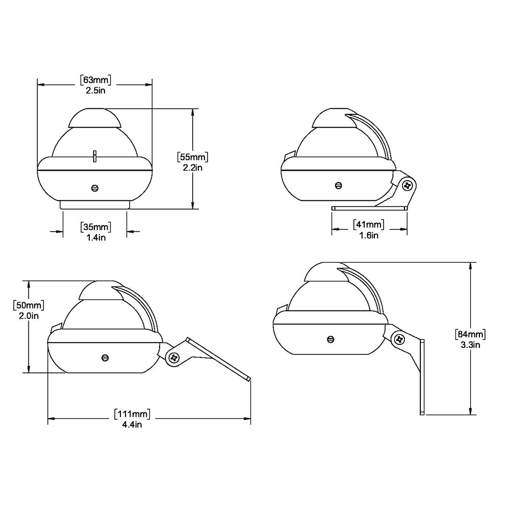 Ritchie X-10W-M RitchieSport Compass - Bracket Mount - White - Deckhand Marine Supply