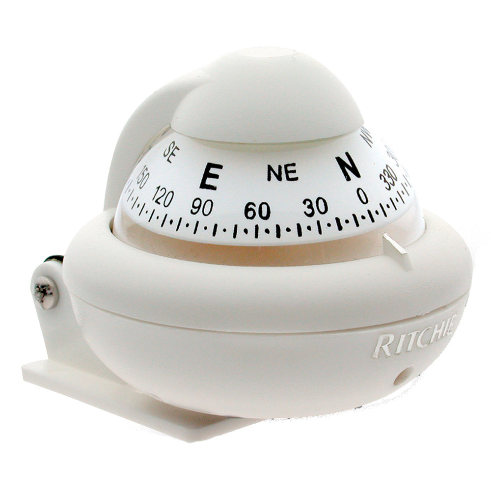 Ritchie X-10W-M RitchieSport Compass - Bracket Mount - White - Deckhand Marine Supply