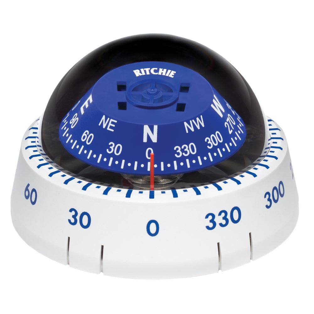 Ritchie XP-99W Kayaker Compass - Surface Mount - White - Deckhand Marine Supply