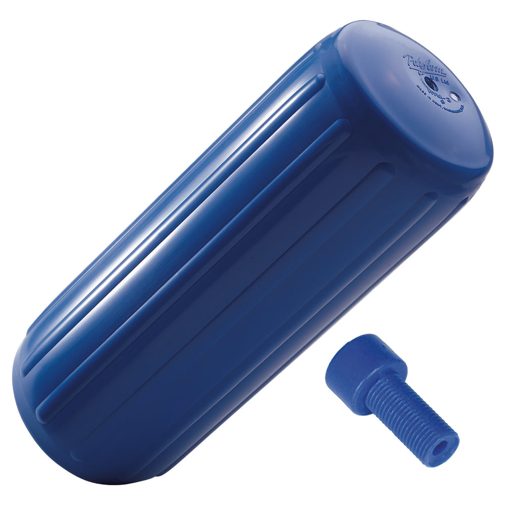 Polyform HTM-1 Fender 6.3" x 15.5" - Blue w/Adapter - Deckhand Marine Supply