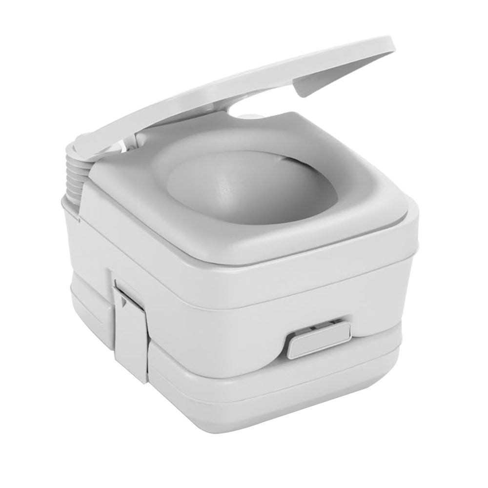 Dometic 964 MSD Portable Toilet w/Mounting Brackets - 2.5 Gallon - Platinum - Deckhand Marine Supply
