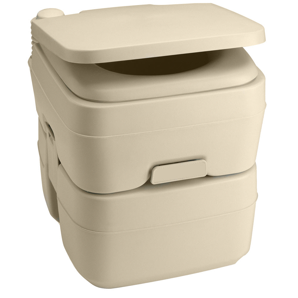 Dometic 965 MSD Portable Toilet w/Mounting Brackets - 5 Gallon - Parchment - Deckhand Marine Supply