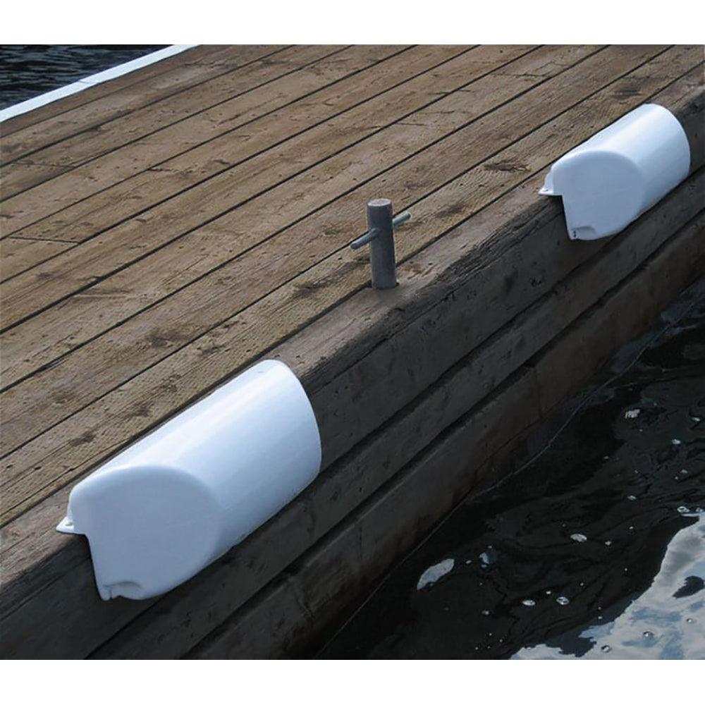 Dock Edge Dolphin Dockside Bumper 7" x 16" Straight - White - Deckhand Marine Supply