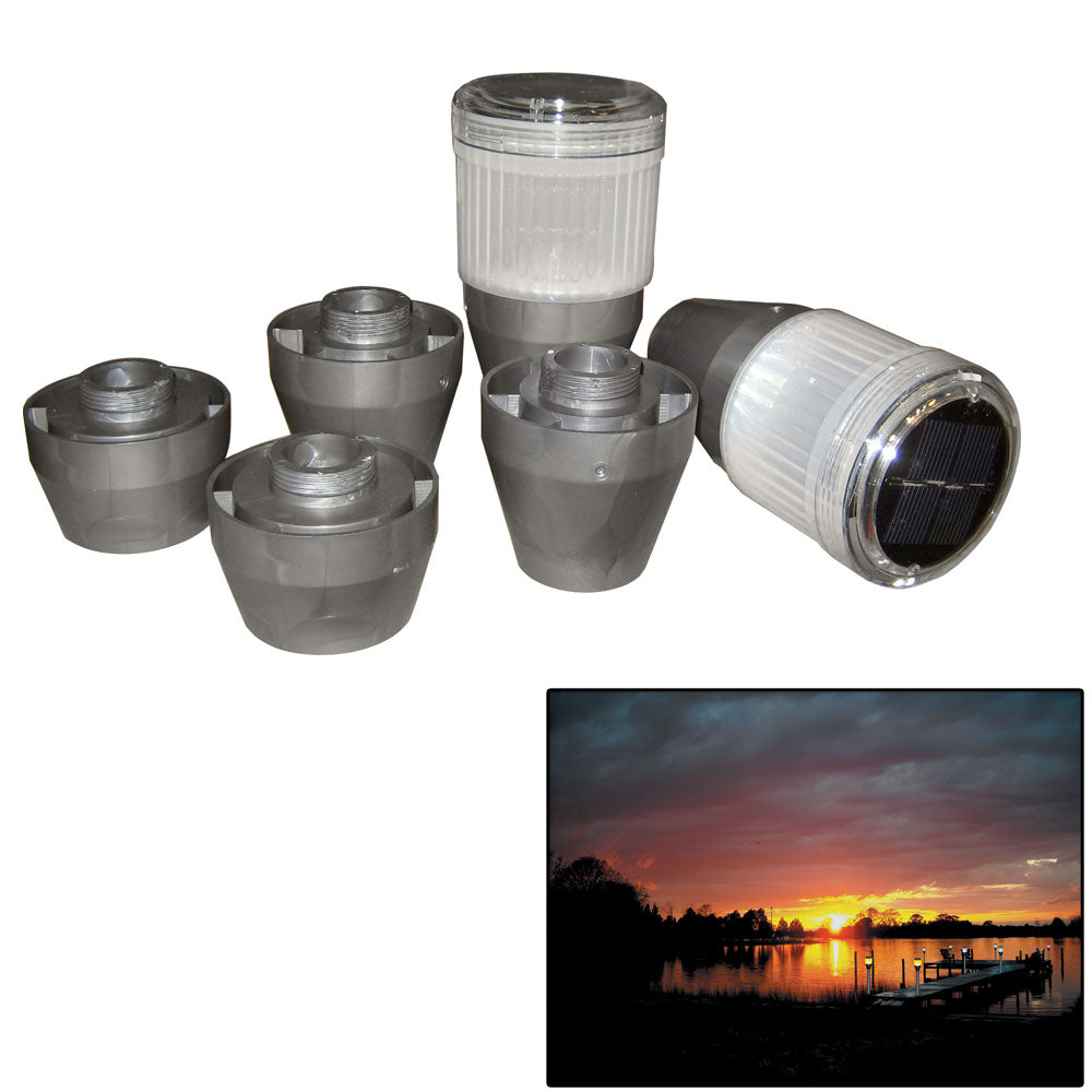 Dock Edge Postlite Solar LED Post Light 2pk - Deckhand Marine Supply