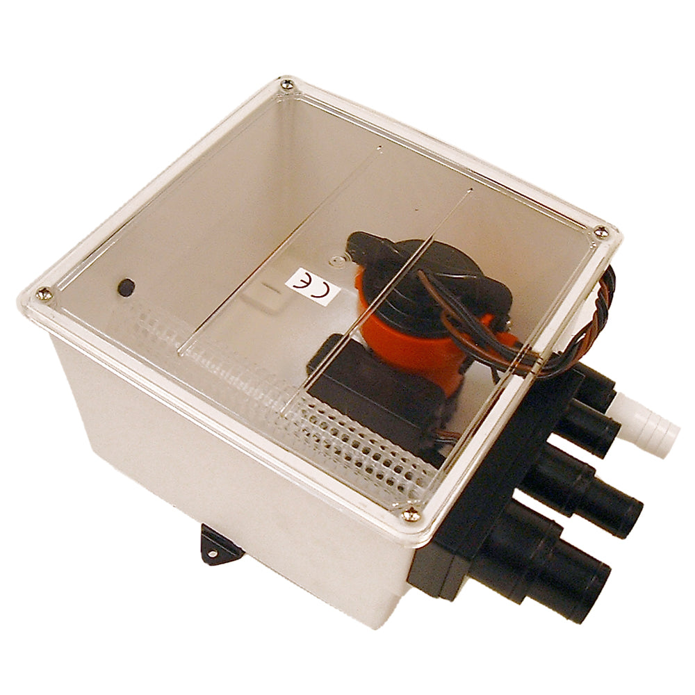 Johnson Pump 1000 GPH Multi Port Shower Sump Pump 12V w/Switch - Deckhand Marine Supply