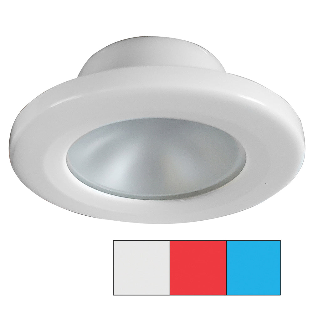 i2Systems Apeiron A3120 Screw Mount Light - Red, Cool White & Blue - White Finish - Deckhand Marine Supply