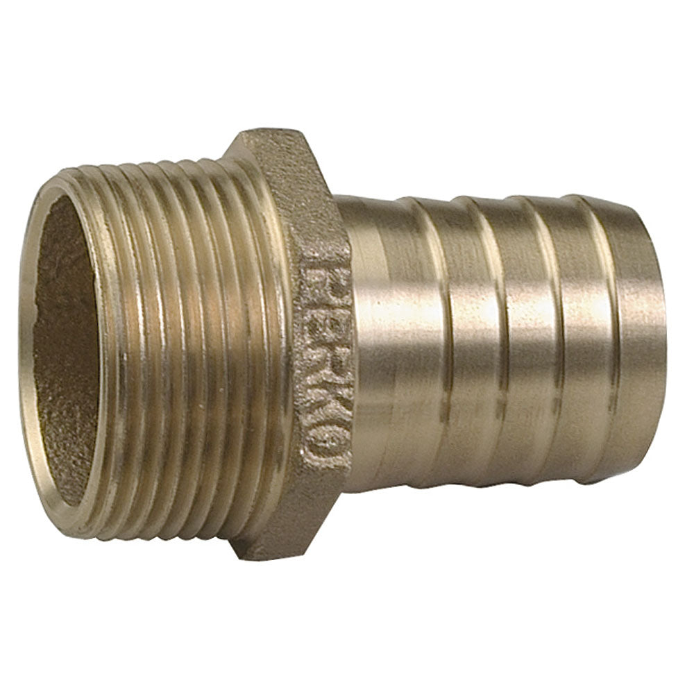 Perko 1" Pipe To Hose Adapter Straight Bronze MADE IN THE USA - Deckhand Marine Supply