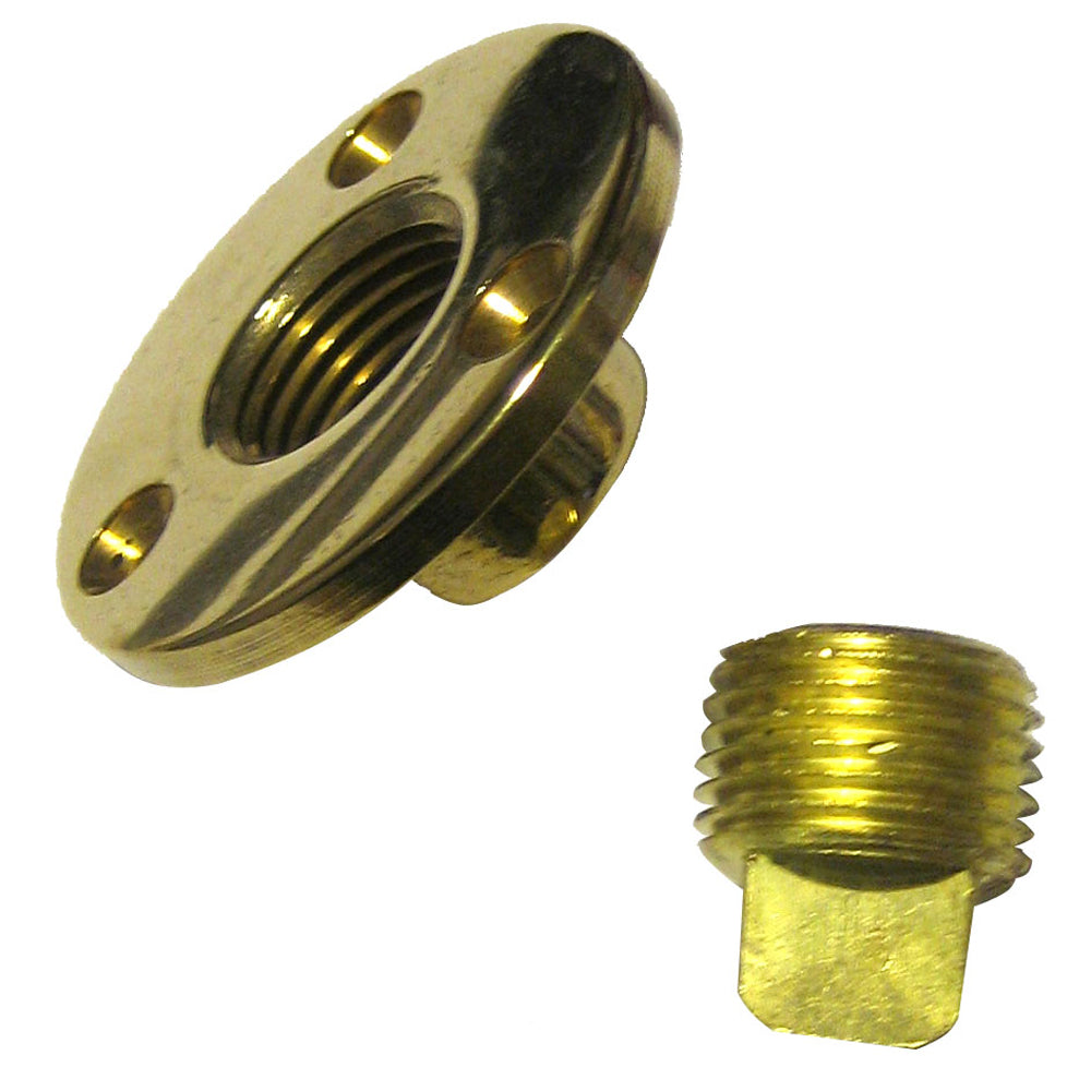Perko Garboard Drain & Drain Plug Assy Cast Bronze/Brass MADE IN THE USA - Deckhand Marine Supply