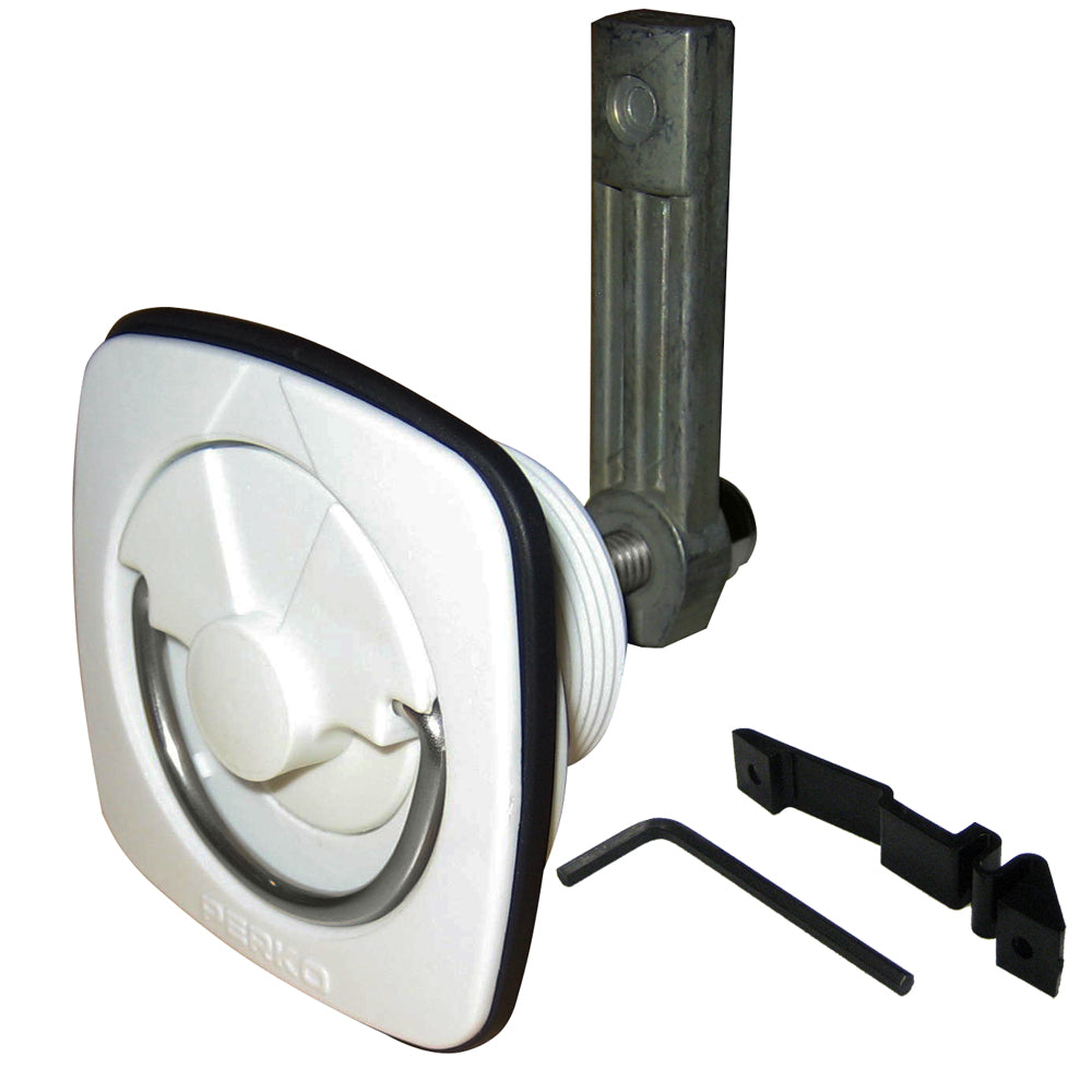 Perko Flush Latch - White - Deckhand Marine Supply
