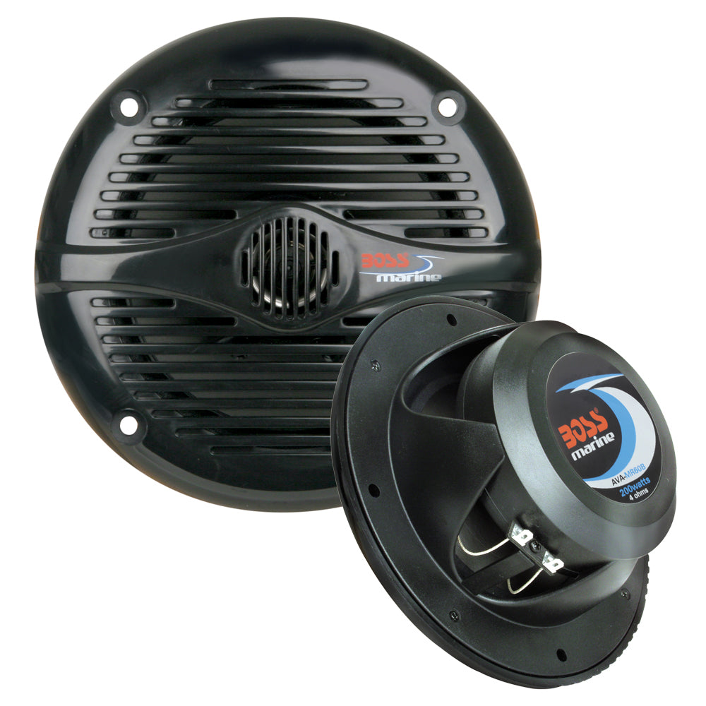 Boss Audio 6.5" MR60B Speakers - Black - 200W - Deckhand Marine Supply