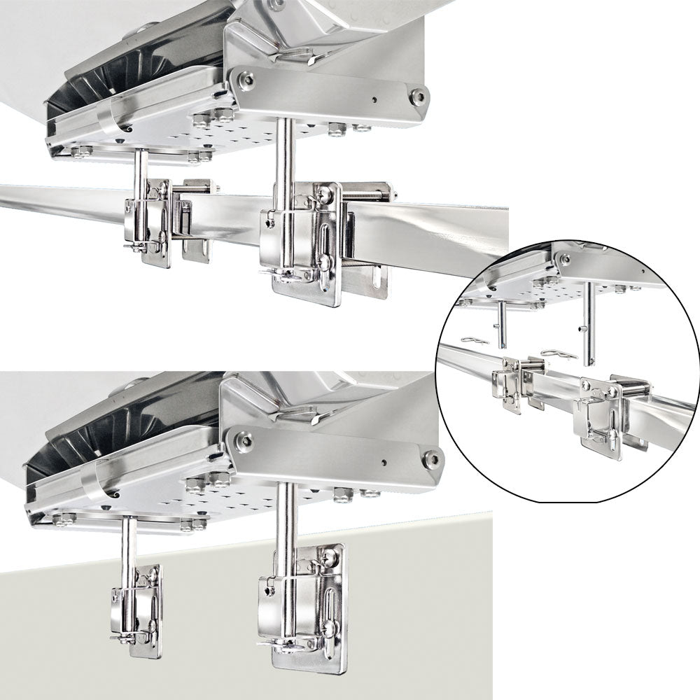 Magma Dual Side Bulkhead or Square/Flat Rail Mount - Deckhand Marine Supply