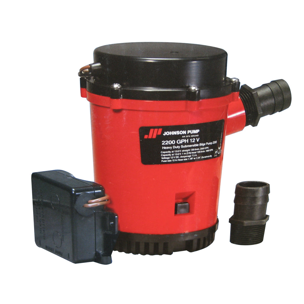 Johnson Pump 2200GPH Ultima Combo Auto Bilge Pump - 12V - Deckhand Marine Supply