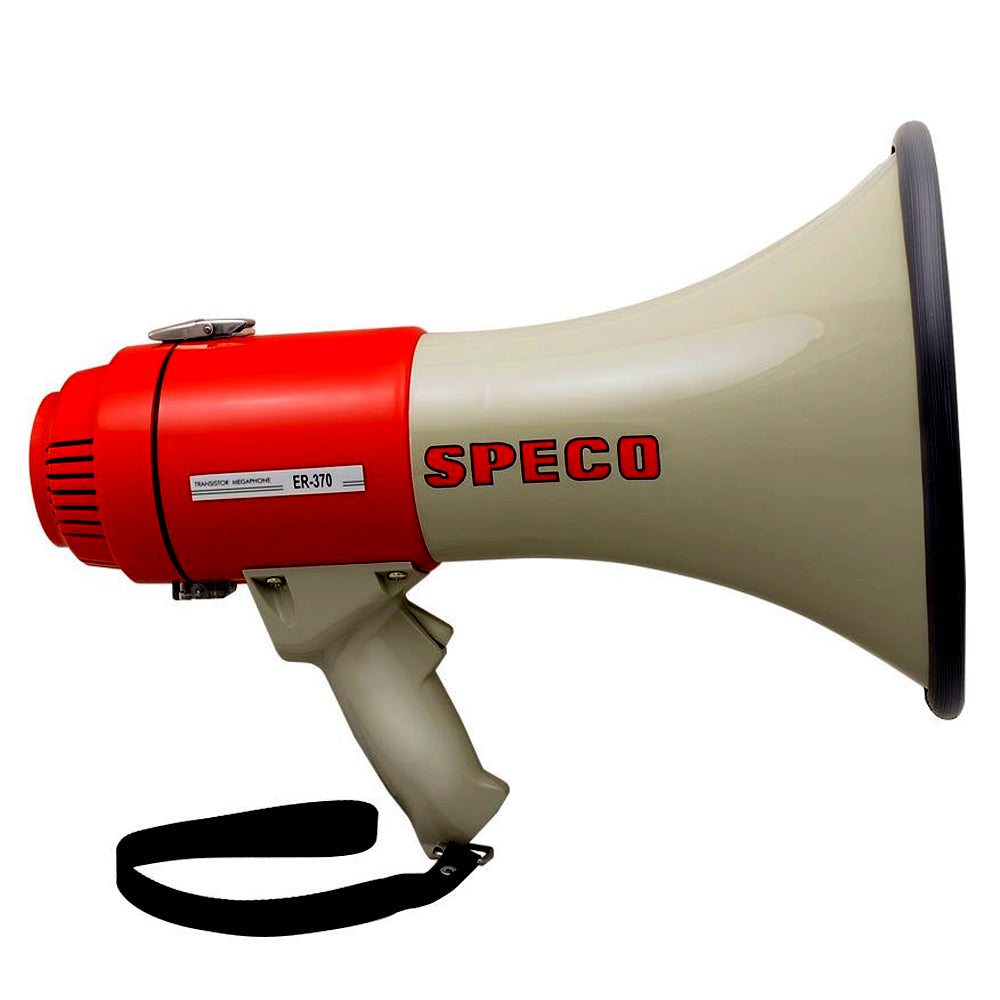 Speco ER370 Deluxe Megaphone w/Siren - Red/Grey - 16W - Deckhand Marine Supply