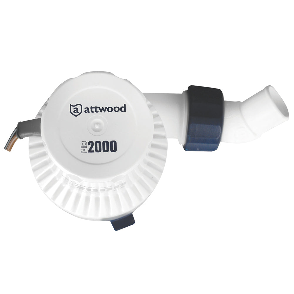 Attwood Heavy-Duty Bilge Pump 2000 Series - 12V - 2000 GPH - Deckhand Marine Supply