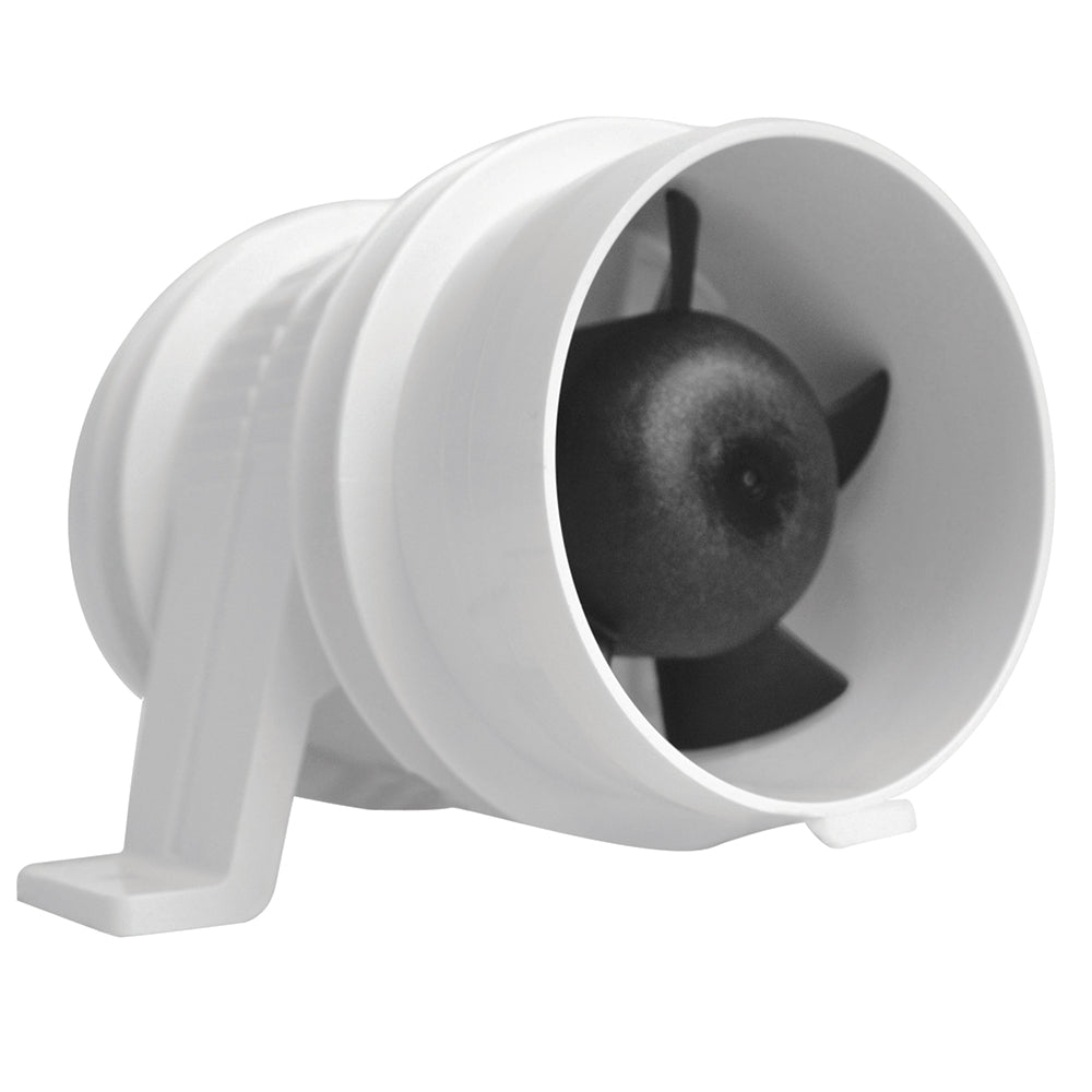 Attwood Turbo 3000 Series Water-Resitant, In-Line Blower - 12V - White - Deckhand Marine Supply