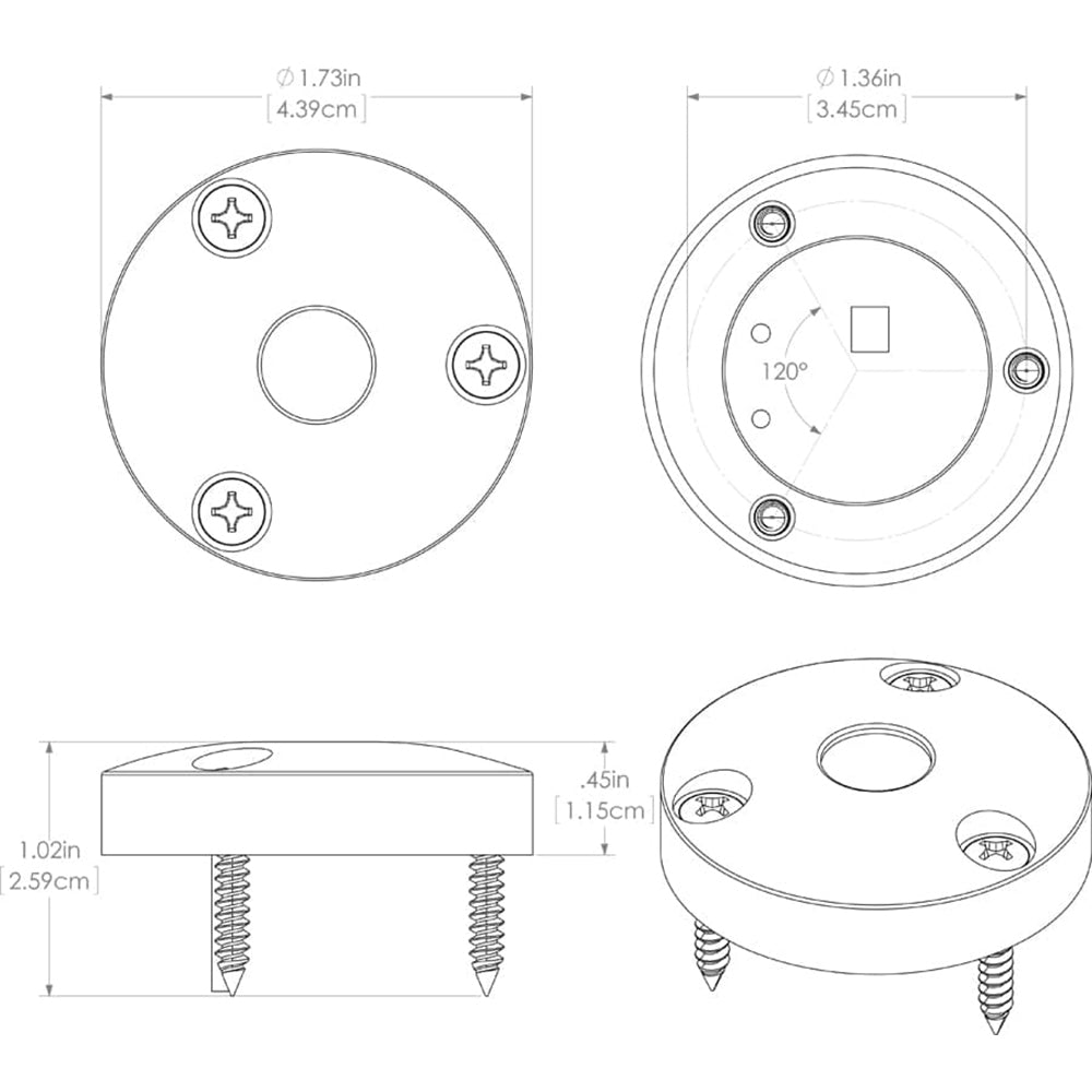 Lumitec High Intensity "Anywhere" Light - Brushed Housing - White Non-Dimming - Deckhand Marine Supply