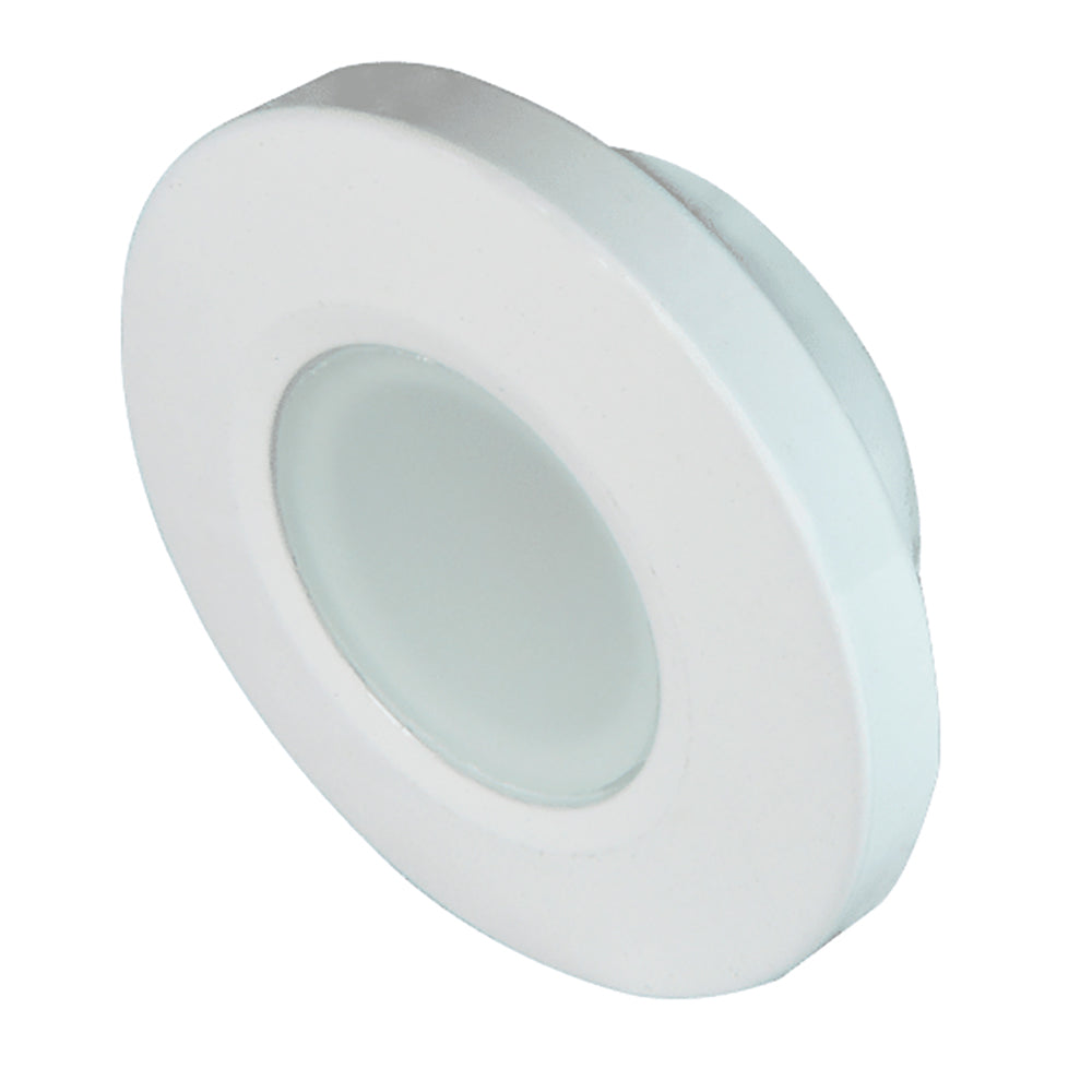 Lumitec Orbit - Flush Mount Down Light - White Finish - 4-Color Blue/Red/Purple/White Non Dimming - Deckhand Marine Supply