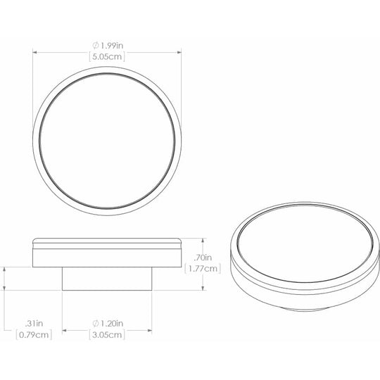 Lumitec Halo - Flush Mount Down Light - White Finish - 3-Color Red/Blue Non-Dimming w/White Dimming - Deckhand Marine Supply