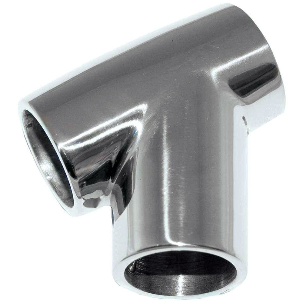 Whitecap 1" O.D. 60 Degree SS Universal Tee - Deckhand Marine Supply