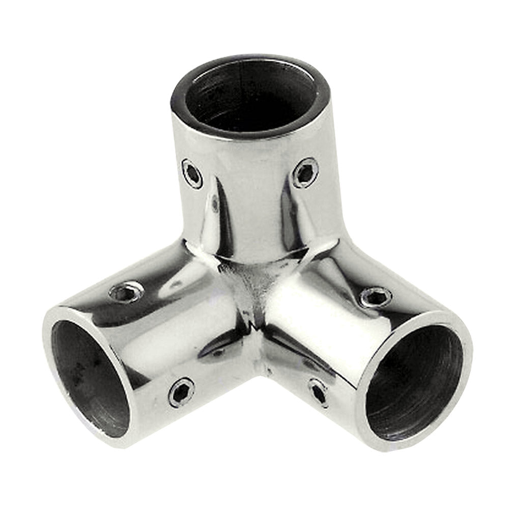 Whitecap " O.D. SS 3-Way Corner Fitting - Deckhand Marine Supply