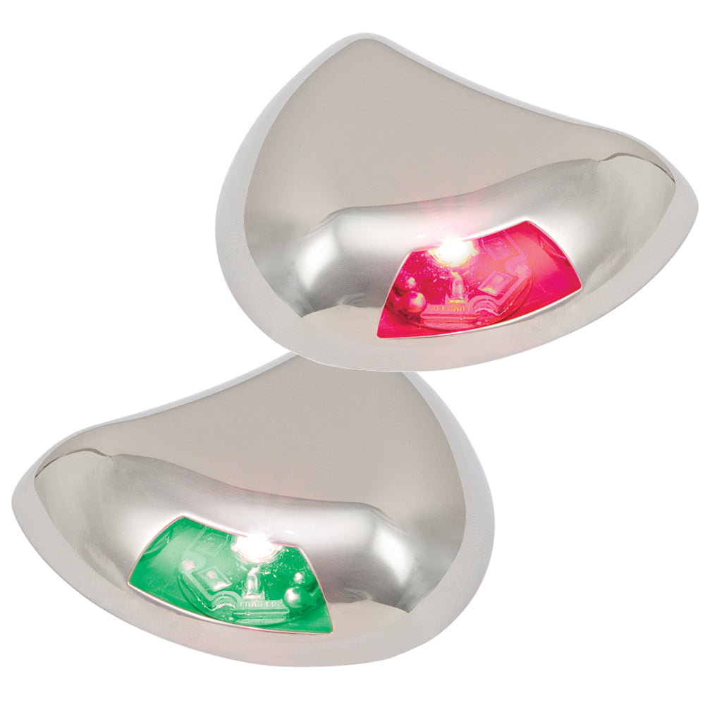 Perko Stealth Series LED Side Lights - Horizontal Mount - Red/Green - Deckhand Marine Supply