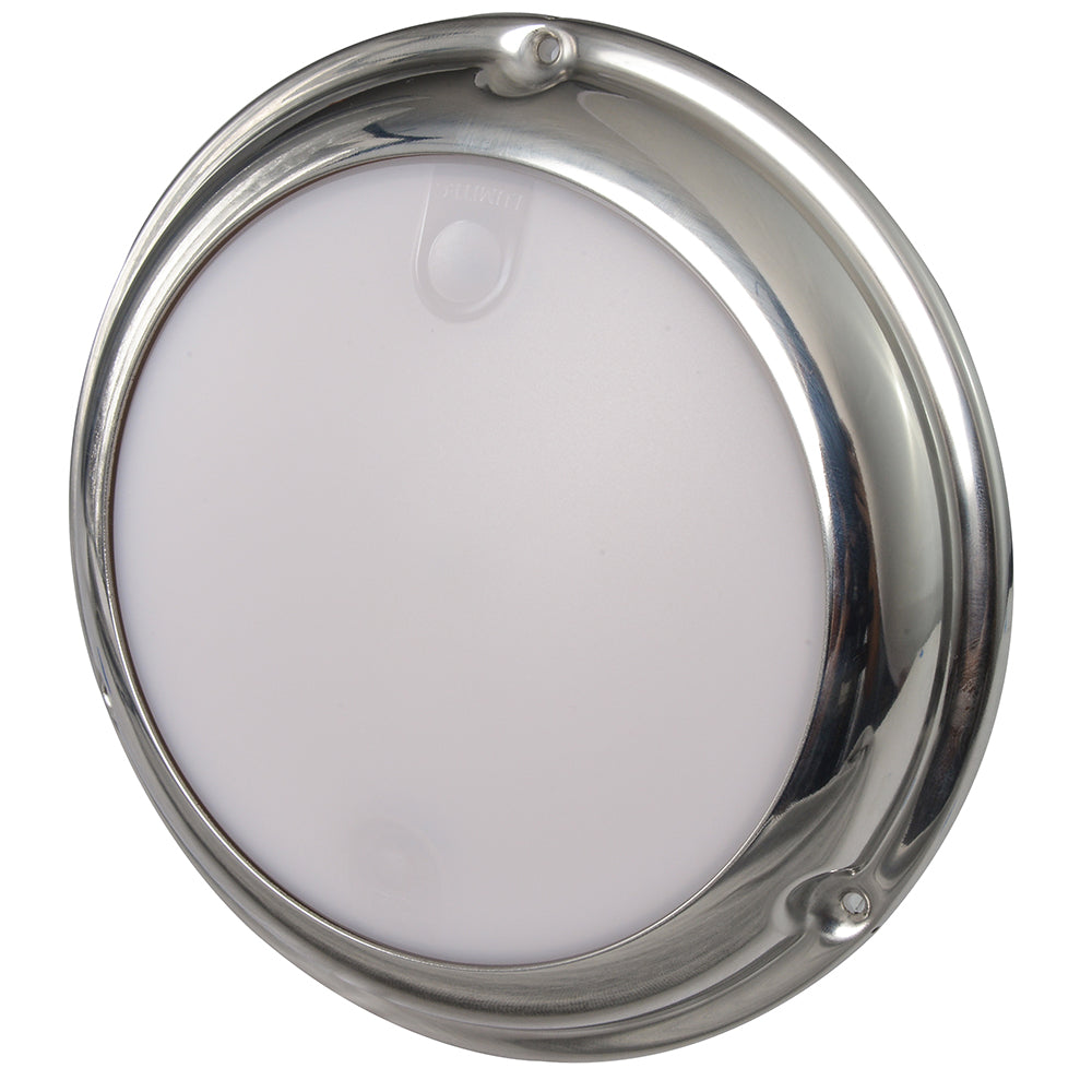 Lumitec TouchDome - Dome Light - Polished SS Finish - 2-Color White/Blue Dimming - Deckhand Marine Supply