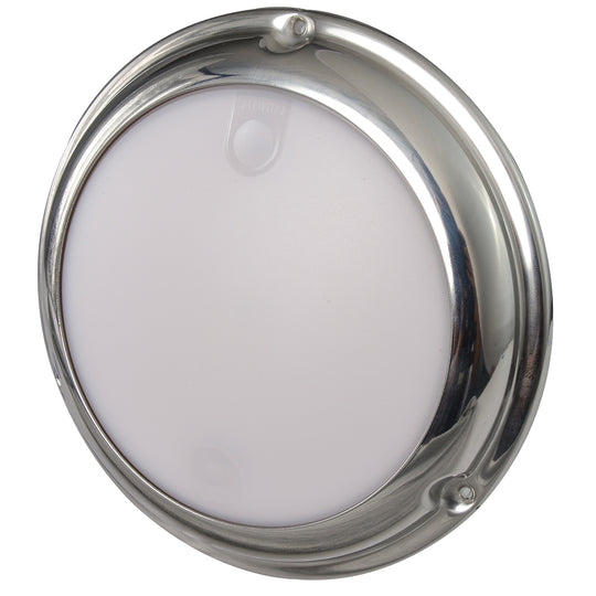 Lumitec TouchDome - Dome Light - Polished SS Finish - 2-Color White/Blue Dimming - Deckhand Marine Supply