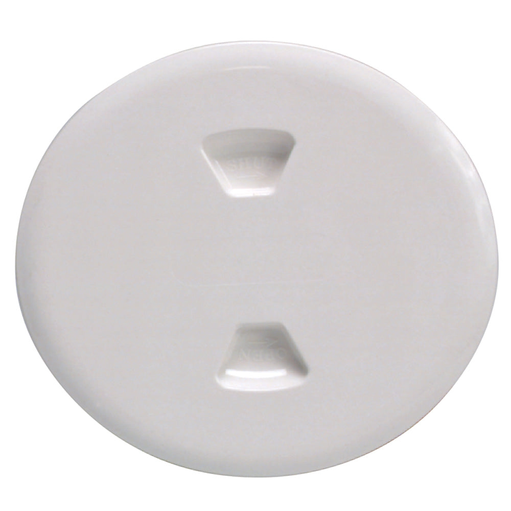 Beckson 5" Twist-Out Deck Plate - White - Deckhand Marine Supply