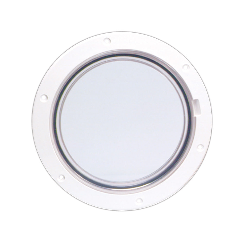 Beckson 6" Clear Center Pry-Out Deck Plate - White - Deckhand Marine Supply