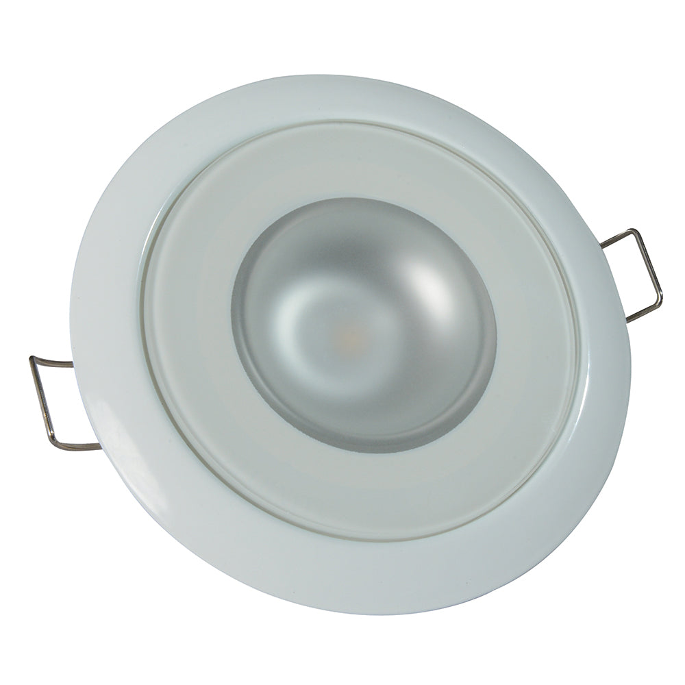 Lumitec Mirage - Flush Mount Down Light - Glass Finish/White Bezel - 3-Color Red/Blue Non-Dimming w/White Dimming - Deckhand Marine Supply