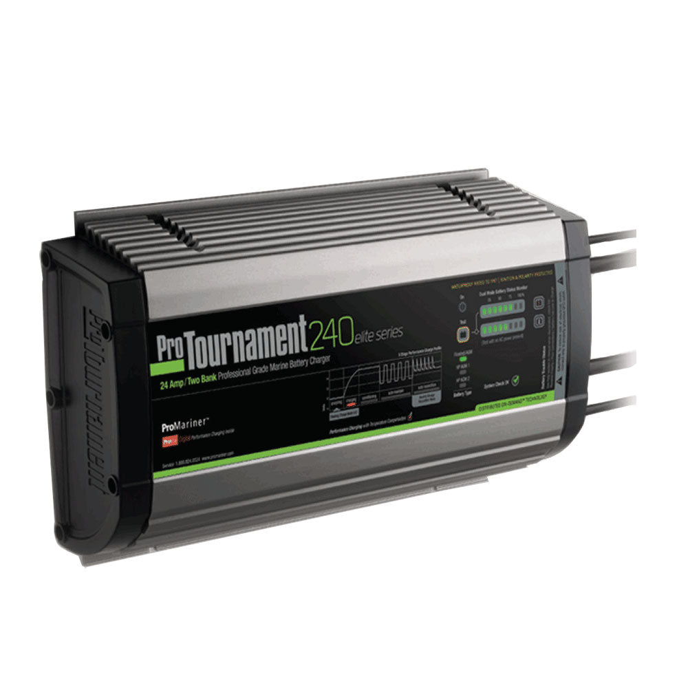 ProMariner ProTournament 240 elite Dual Charger - 24 Amp, 2 Bank - Deckhand Marine Supply