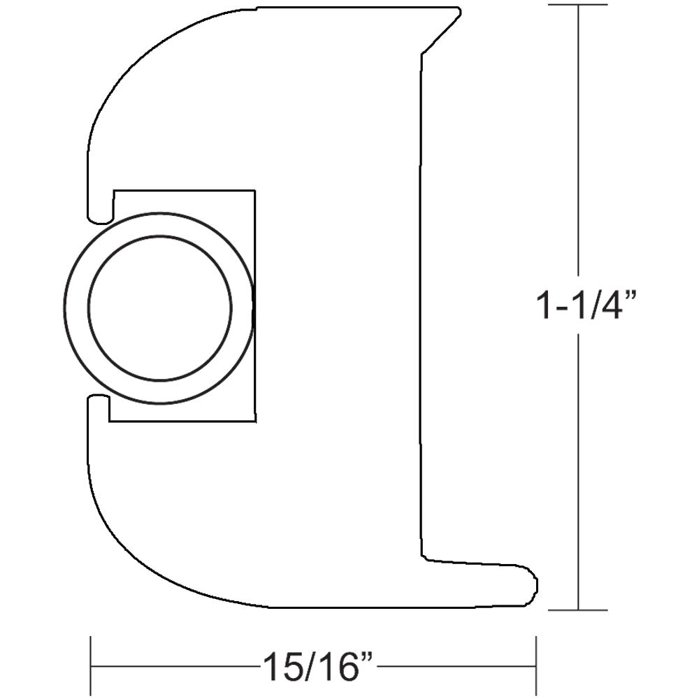 TACO Flex Vinyl Rub Rail Kit - White w/White Insert - 50' - Deckhand Marine Supply