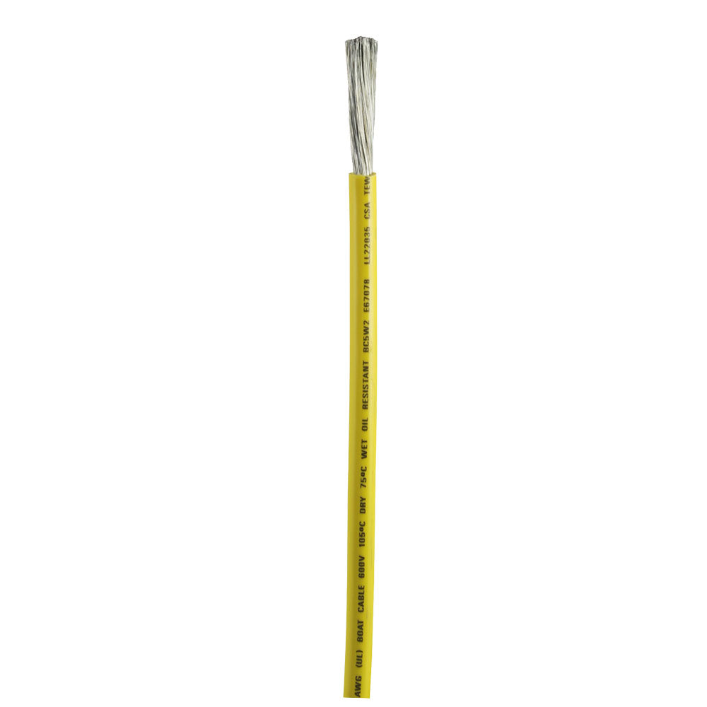 Ancor Yellow 4 AWG Battery Cable - Sold By The Foot - Deckhand Marine Supply