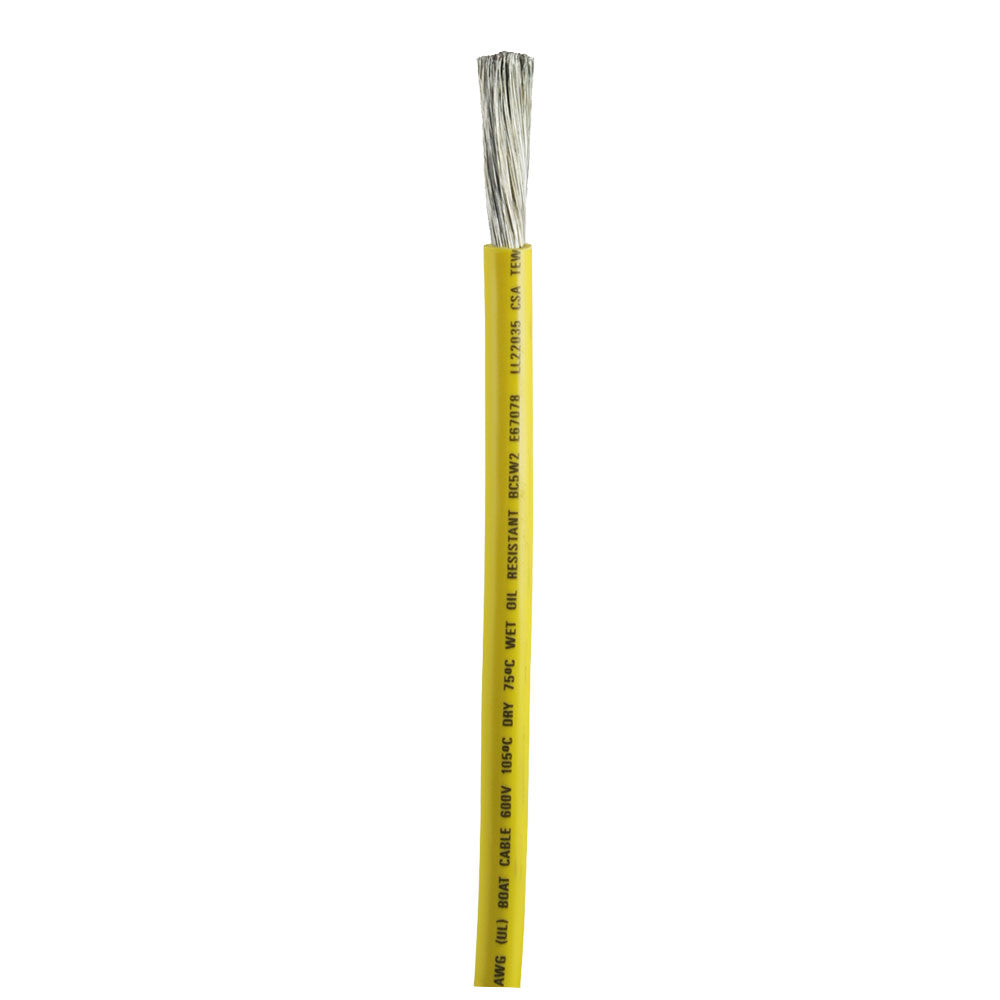 Ancor Yellow 2 AWG Battery Cable - Sold By The Foot - Deckhand Marine Supply