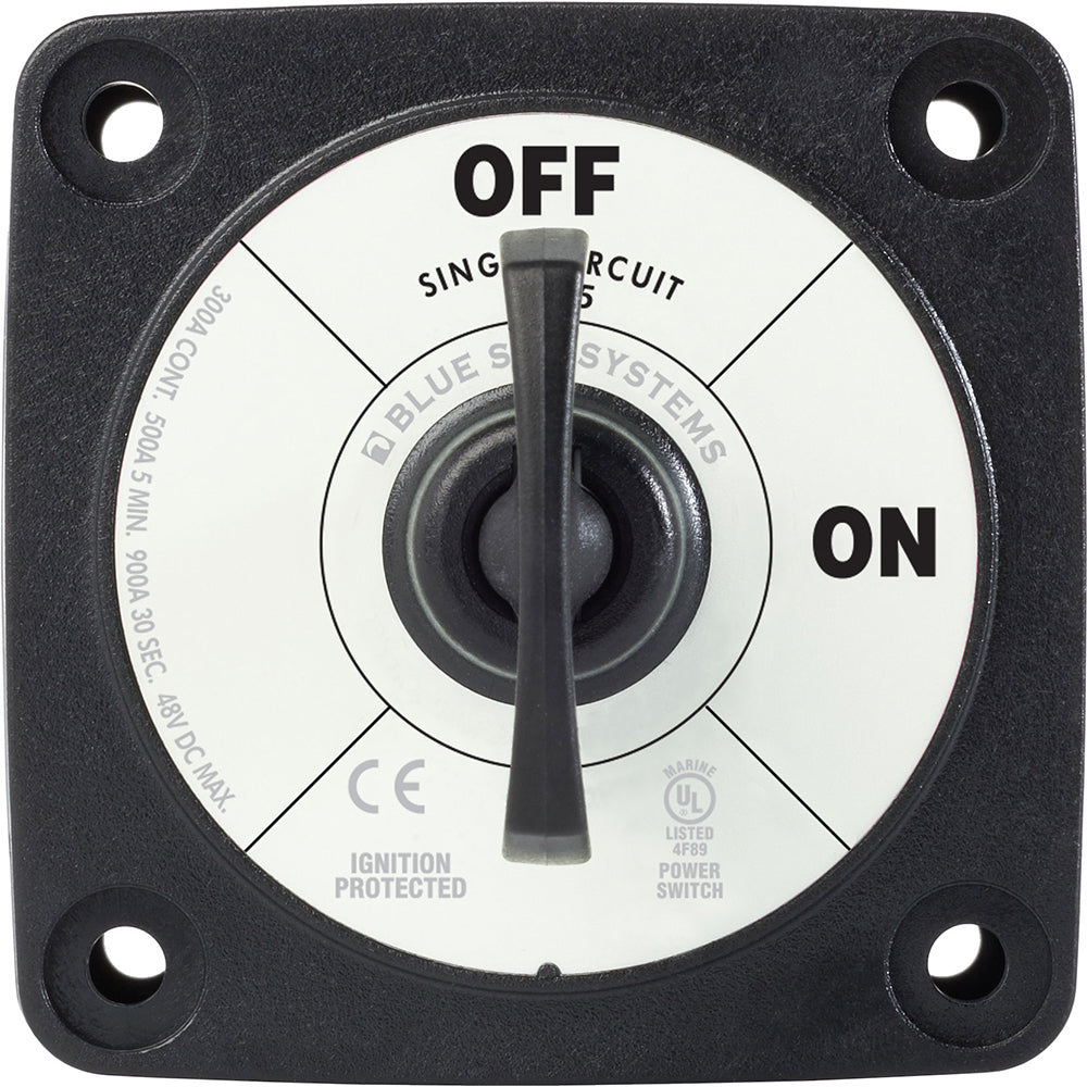 Blue Sea 6005200 Battery Switch Single Circuit ON-OFF - Black - Deckhand Marine Supply
