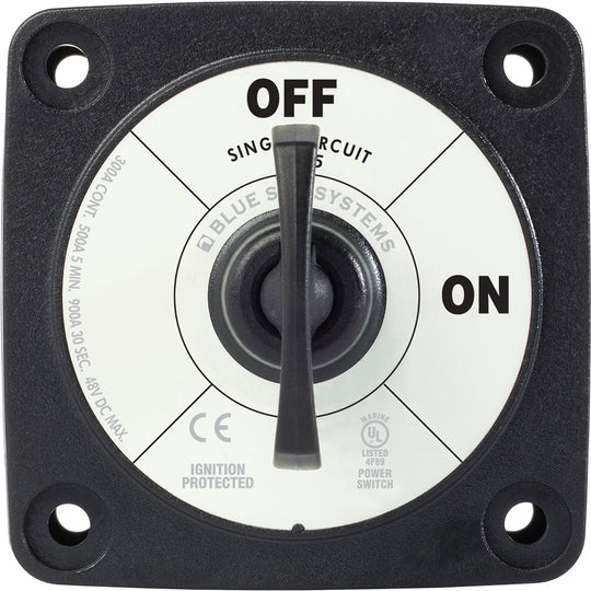 Blue Sea 6005200 Battery Switch Single Circuit ON-OFF - Black - Deckhand Marine Supply