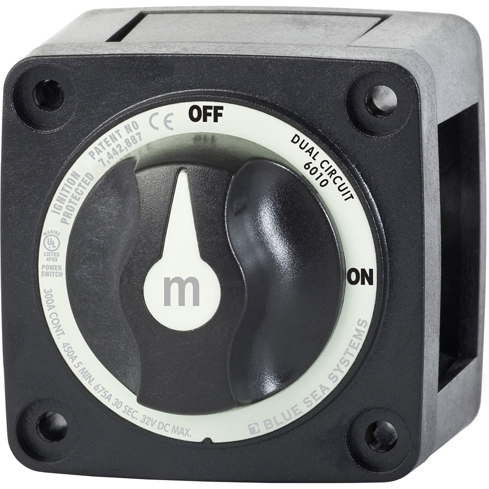 Blue Sea 6010200 Battery Switch Dual Circuit - Black - Deckhand Marine Supply