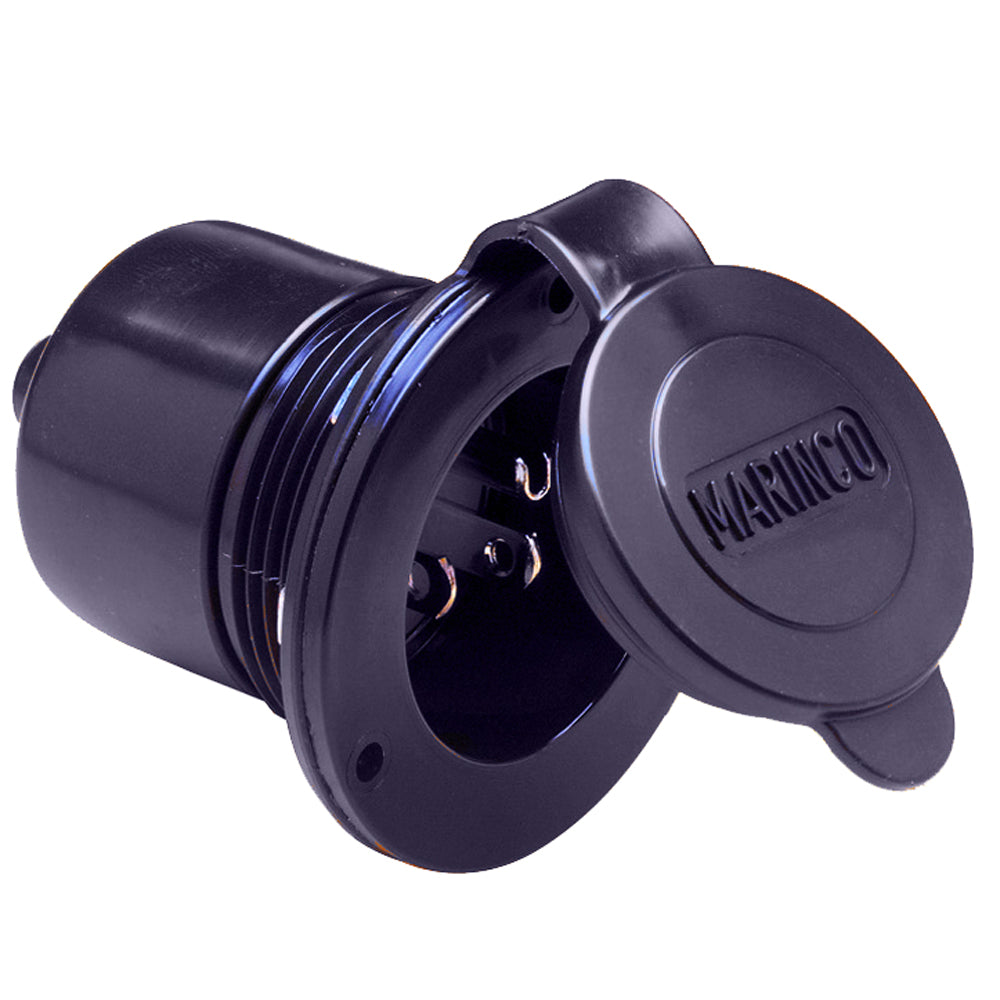 Marinco Marine On-Board Hard Wired Charger Inlet - 15Amp - Black - Deckhand Marine Supply