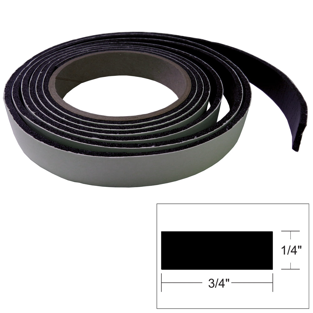 TACO Hatch Tape - 8'L x 1/4"H x "W - Black - Deckhand Marine Supply