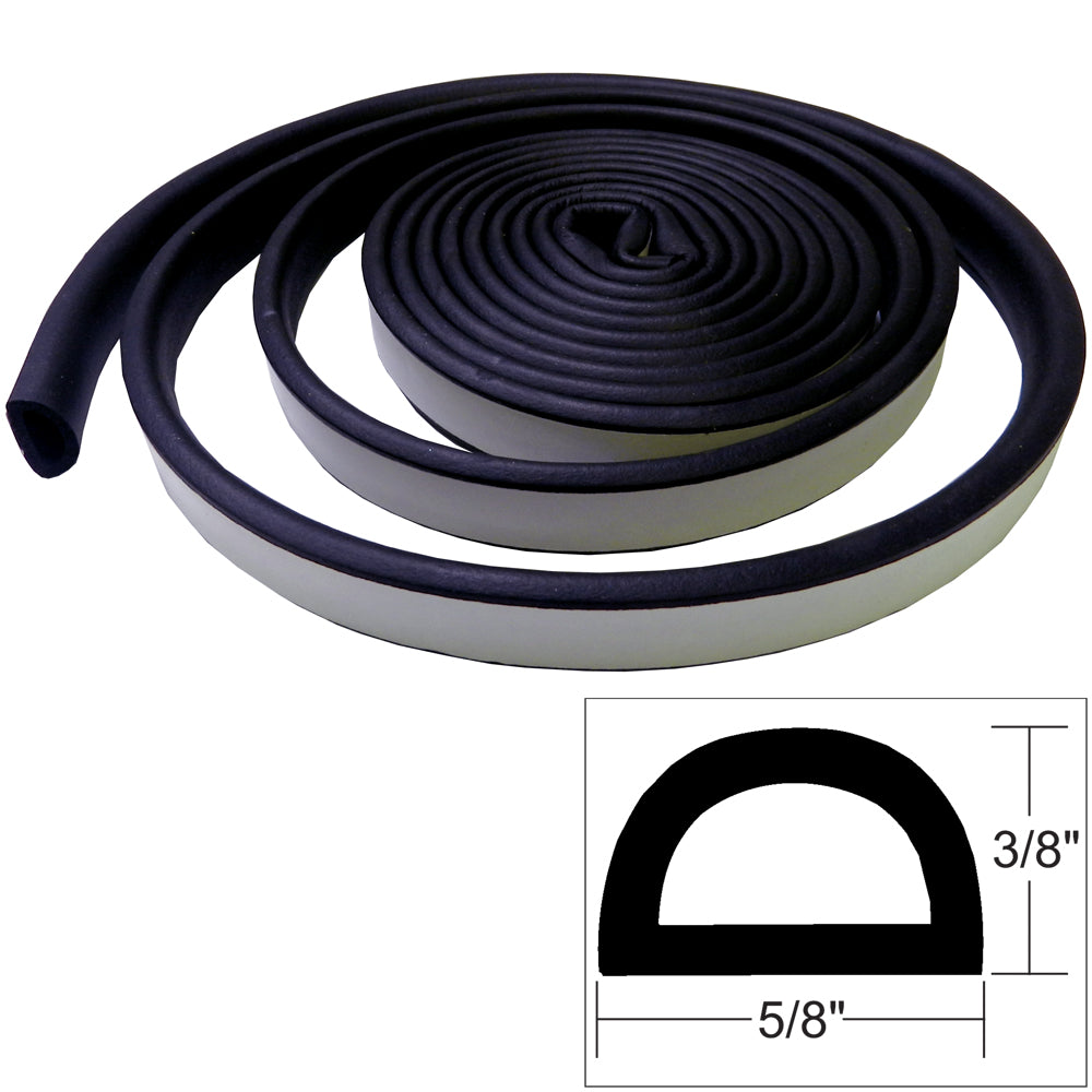 TACO Weather Seal - 10'L x 3/8"H x "W - Black - Deckhand Marine Supply
