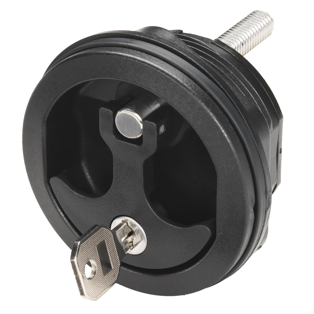Whitecap Compression Handle - Nylon Black/Black - Locking - Deckhand Marine Supply