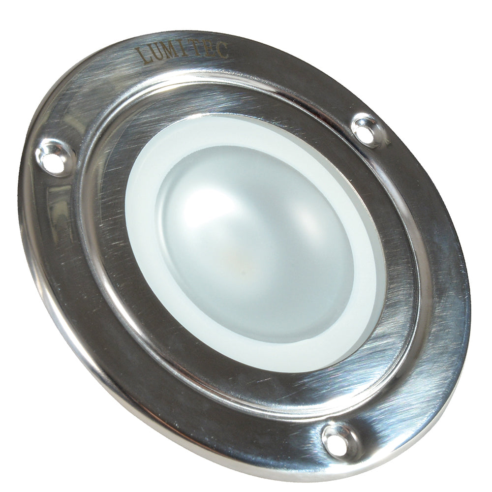 Lumitec Shadow - Flush Mount Down Light - Polished SS Finish - 3-Color Red/Blue Non Dimming w/White Dimming - Deckhand Marine Supply