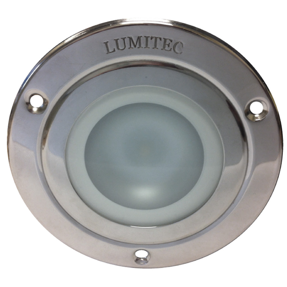 Lumitec Shadow - Flush Mount Down Light - Polished SS Finish - 3-Color Red/Blue Non Dimming w/White Dimming - Deckhand Marine Supply