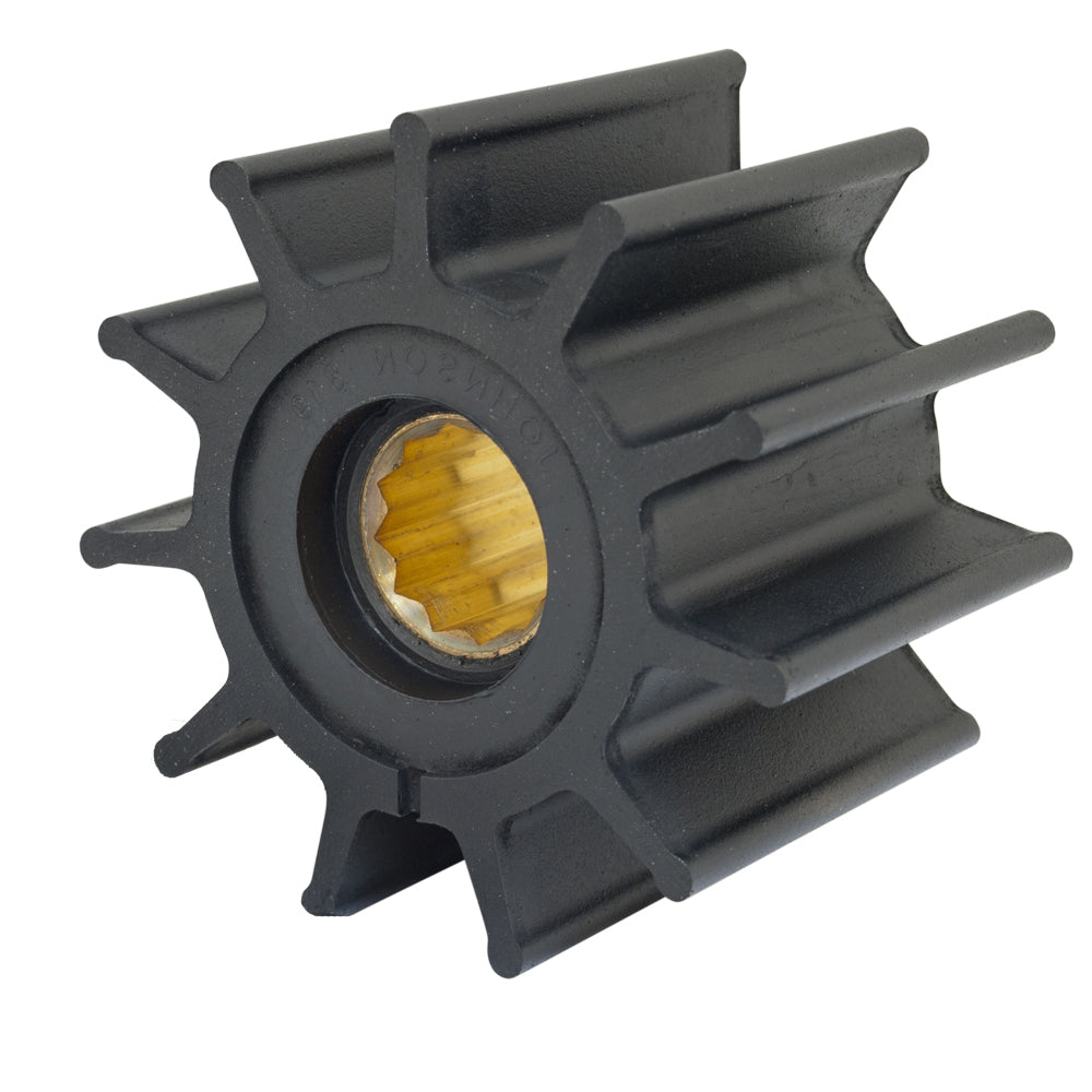 Jabsco Impeller Kit - 12 Blade - Neoprene - 3-" Diameter - Brass Insert - Spline Drive - Deckhand Marine Supply