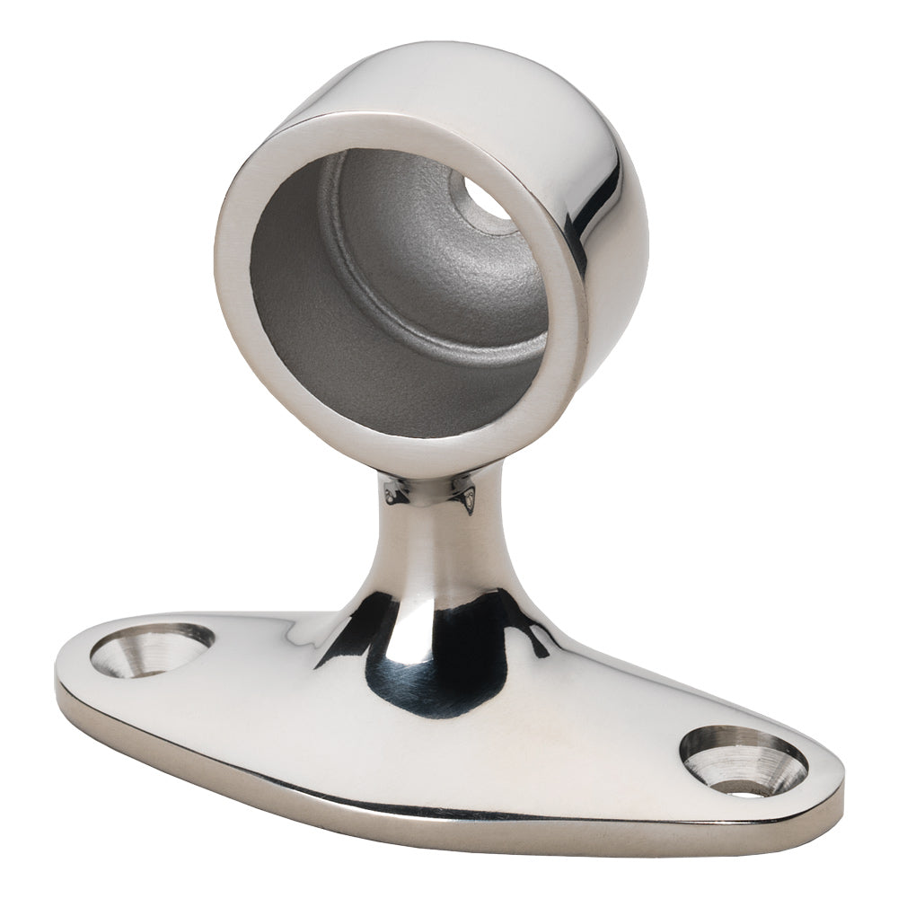 Whitecap 90 Degree Handrail Stanchion - End - 316 Stainless Steel - 7/8" Tube O.D. - Deckhand Marine Supply
