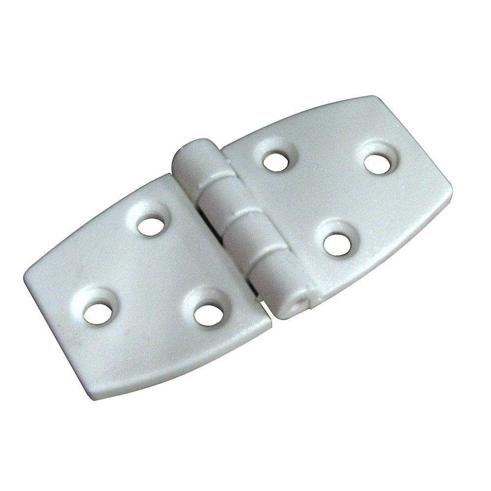 Whitecap Door Hinge - White Nylon - 1-1/2" x 3" - Deckhand Marine Supply