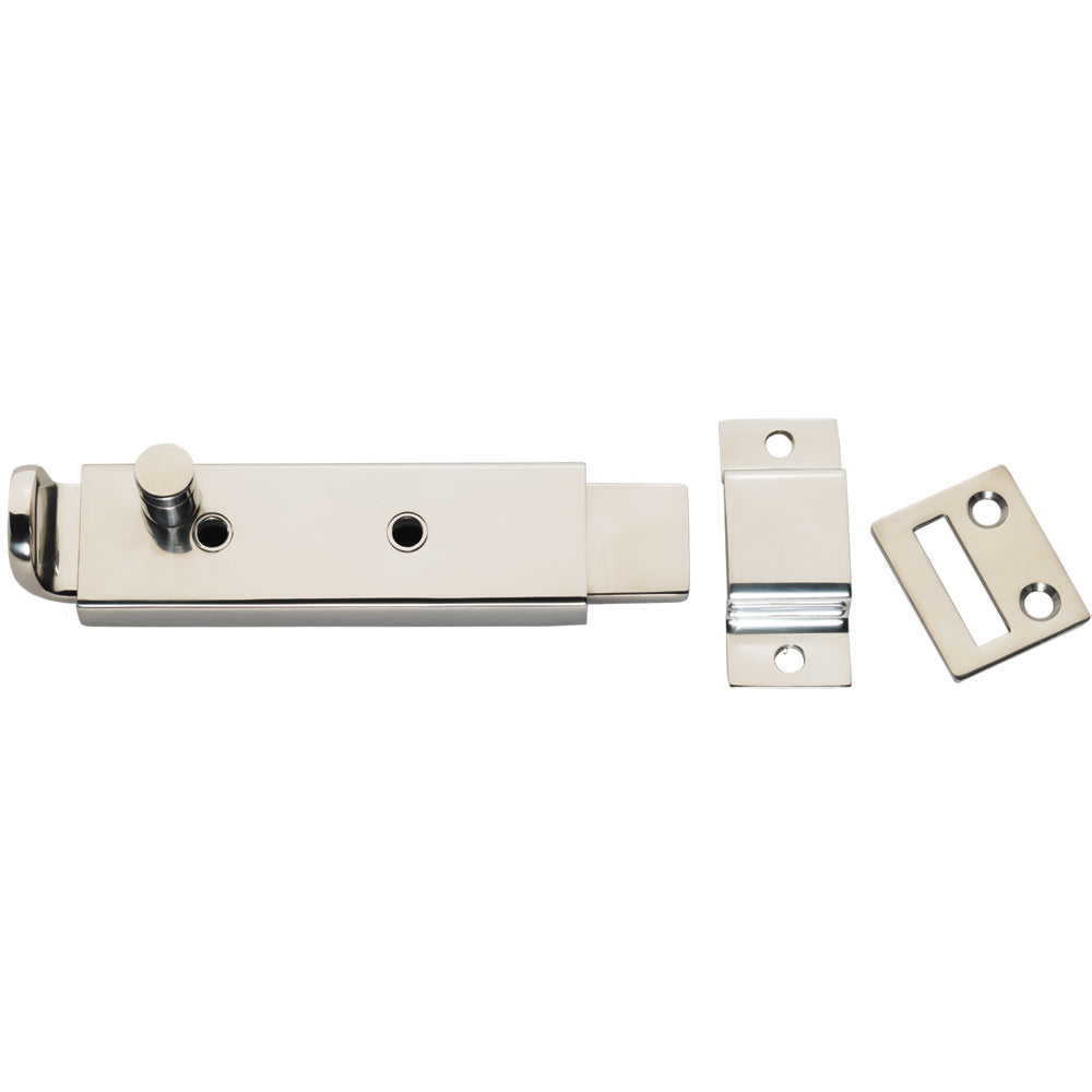 Whitecap Spring Loaded Slide Bolt/Latch - 316 Stainless Steel - 5-5/16" - Deckhand Marine Supply