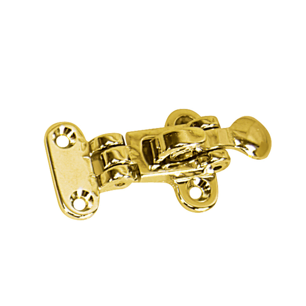 Whitecap Anti-Rattle Hold Down - Polished Brass - Deckhand Marine Supply