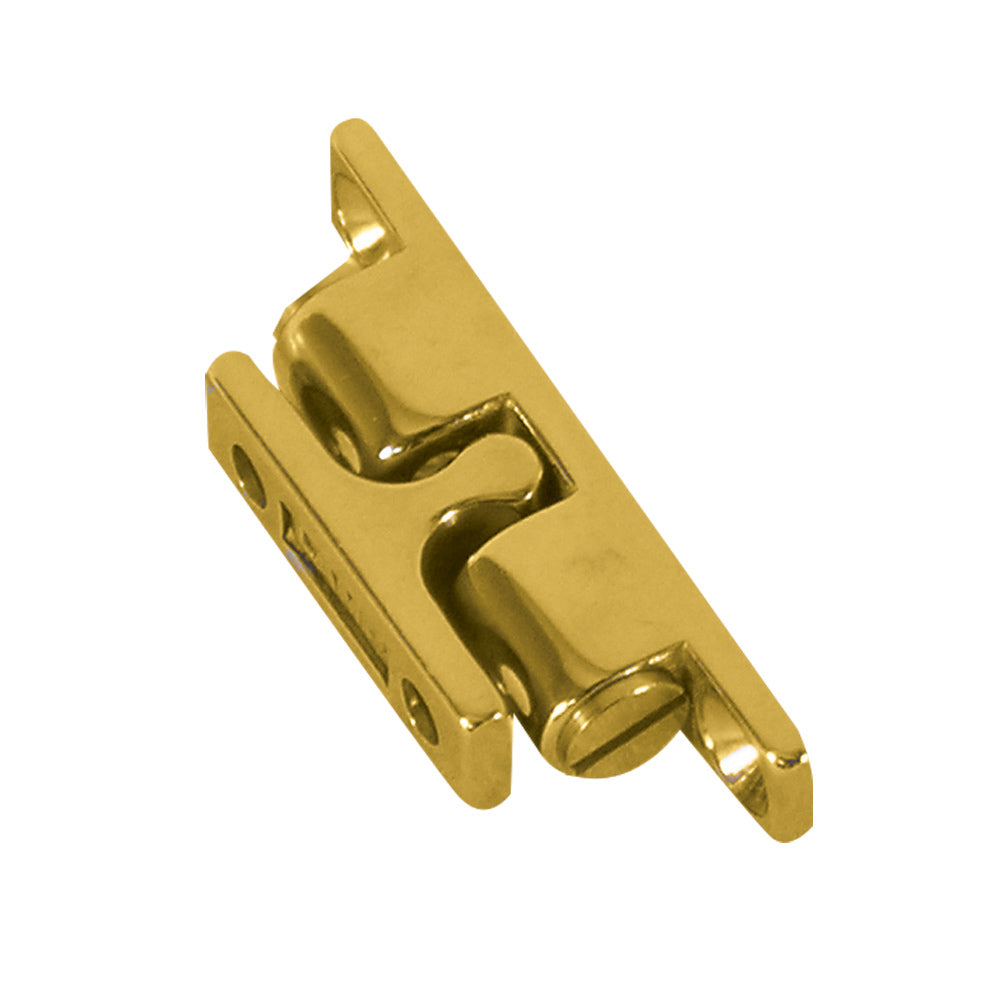 Whitecap Stud Catch - Brass - 1-15/16" x 3/8" - Deckhand Marine Supply